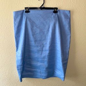 EXPRESS branded PLUS sized PENCIL SKIRT in light denim